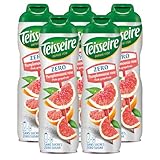 Teisseire Sirup Pink Grapefruit zero Zucker 600ml - Cocktails, Milchshakes (5er Pack)