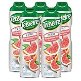 Teisseire Sirup Pink Grapefruit zero Zucker 600ml - Cocktails, Milchshakes (5er Pack)