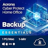 Acronis Cyber Protect Home Office 2023 | Essentials | 1 PC/Mac | 1 Jahr | Windows/Mac/Android/iOS | nur Backup | Aktivierungscode per Email