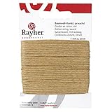RAYHER HOBBY Rayher 5169131 Baumwollkordel, gewachst, 1mm, SB-Karte 20 m, natur
