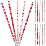 JOINPAYA 50 Stück Bleistifte mit Radiergummi Holzstifte mit Herzmuster Ergonomisch für Schule und Büro Bunte Schulstifte zum Schreiben und Zeichnen