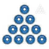 AUPREX 10 Stück 10,2 cm unzerstörbare Scheibe für 4-1/2 Winkelschleifer, ultradünne Diamanttrennscheibe zum Schneiden von allem in Sekunden, Kreissägeblätter für Keramik, Fliesen, Metall, Blau