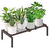 Metall Blumenregal Pflanzenregal,1 Etagen Blumenständer Pflanzenständer Blumenbank Blumentreppe, Blumentopfständer Pflanzentreppe Standregal für Innen Garten Balkon Deko (Braun)