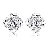 B.Catcher Ohrringe Damen Ohrstecker 925 Sterling Silber Ohrschmuck Twist-Würfel Liebe Set Schmuck Zirkonia Geschenk für Damen