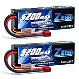 Zeee 2S LiPo Akku 7,4V 100C 5200mAh mit Deans T Steck Hardcase Batterie für RC Auto, RC Flugzeug, RC Hubschrauber, RC Hobby (2 Packungen)