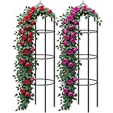 Gardebruk® 2X Rosensäule 200x40cm Metall Stabil Wetterfest...