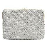 NHJGYSDY Laptophülle mit Blumenmuster, gesteppt, schützend, niedlich, für 11-15 Zoll Laptop Tablet