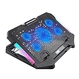 Fazvncv LED Laptop Kühlpad Gaming Laptop Kühler Laptop Lüfter Kühlständer mit leisem Lüfter für Laptop 2 USB Port