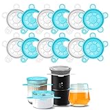 Kleine Silikon-Stretchdeckel, 6,5 cm, wiederverwendbare Silikon-Behälterdeckel, Abdeckungen für Gläser, Schüsseln, Tassen, Flaschen, Dosen (12 Stück, klein)
