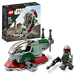 LEGO Star Wars Boba Fetts Starship – Microfighter Set, The Mandalorian Modell, baubares Spielzeug mit Flick-Shooter, tolles Geschenk für Star Wars Fans 75344