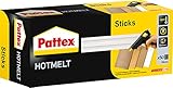 Pattex Hotmelt Sticks zum Nachfüllen, Klebesticks für die Heißklebepistole mit extrem hoher Transparenz, zum Basteln, Dekorieren und Reparieren, 50 Stück