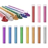 Dreamil Glitzer Set 11 Stück Kinder Glitzerpulver Glitzerstreuer Feiner Glitter Gel Bastelglitzer Körpernagelglitzer für Handwerk Tumble Nail Party Make-Up Gesicht Festival Dekoration