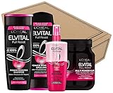 L'Oréal Paris Elvital Full Resist Pflege-Set gegen Haarausfall durch Haarbruch, Mit Shampoo (300 ml), Power Booster Spülung (250 ml), Multi Power Kur (680 ml) und Express Powerkur (200 ml)