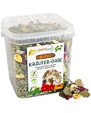 petifool Kräuter Oase 370g - Ergänzungsfutter für Nager - natürliches Nagerfutter für Kaninchen, Meerschweinchen, Hamster, Chinchilla & mehr - ohne künstliche Zusätze - 100% Natur -artgerechtes Futter