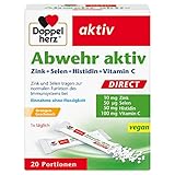 Doppelherz Abwehr aktiv DIRECT - mit Zink, Selen & Vitamin C zur Unterstützung des Immunsystems PLUS Histidin - 20 Micro-Pellets mit Orangen-Geschmack