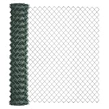 siwitec Maschendraht Geflecht grün 15 x 1,25 m, Maschendrahtzaun, Viereckgeflecht 60 x 60 mm Maschendrahtweite, Stahl Drahtgitter