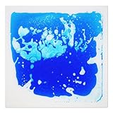 Art3d Fancy Bodenfliese für Kinderzimmer, flüssig umhüllte Bodenfliese, 30 x 30 cm, Blau, 1 Stück