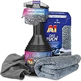 detailzone Autopflege Set: 1x Dr. Wack A1 HIGH END Spray Wax Lackversiegelung Autowachs + 1x Dr. Wack DAS TUCH + Premium Mikrofaser Poliertuch 40x40cm
