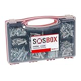 fischer SOS-Box mit Spreizdübel S und Universaldübel FU - Für zahlreiche Baustoffe und vielfältige Anwendungen - inkl. passenden Schrauben - 360 Teile - Art.-Nr. 533629