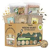 Eggersmann volaris Selbst-Mix-Bundle Plus für Wildvögel – Sonnenblumenkerne, Erdnüsse, Haferflocken 2 kg, Mehlwürmer 900 g & Meisenknödel 30 STK. – Ganzjähriges Vogelfutter zum Mischen