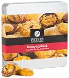 Peters Mit Genuss verführt | Knuspergebäck-Mischung Metallbox | Ohne Alkohol | Gebäck | Feingebäck | Teegebäck | Kekse | Geschenk | Gebäckmischung | Made in Germany | 175g
