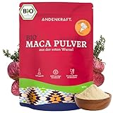 Andenkraft Bio MACA PULVER - ROT - 800g - Ideal bei empfindlichen Magen - Für mehr Vitalität und Balance im Alltag - Das Original aus Peru – 3 Monatspackung - Gelatinisiert