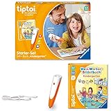 Ravensburger tiptoi Starter-Set 00113: Stift und Wörter-Bilderbuch Kindergarten - Lernspiele für Kinder ab 3 Jahren - Spielzeug ab 3 Jahre, Grün, Orange, Silber