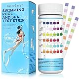 175 Stück 7-in-1 Pool Teststreifen, Umfangreiches Wassertest-Set für Schwimmbad, Spa & Whirlpool, Misst Chlor, Brom, pH, Gesamthärte, Alkalinität, Cyanursäure, Einfache Ablesung
