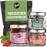 Gepp's Feinkost Wundertüte Herzlichen Glückwunsch I Geschenkset mit Delikatessen I Geschenk gefüllt mit Kleinigkeiten für Freundin, Kollegen, Lehrer I Kulinarische Geschenkidee für Männer & Frauen