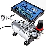 Timbertech Airbrush-Set mit Kompressor mit Mächtig...