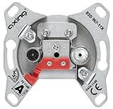 Axing BSD 967-11X Multimedia-Durchgangsdose 11 dB 5-1800 MHz Kabelfernsehen TV Steckdose Breitband Rückkanal-tauglich CATV DATA