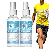 2 Stück Kältespray Kühlspray Für Heißes Wetter,Eisspray Sport Summer Cooling Spray,Kältespray Eisspray Sport, Kühlendes Spray Für Gesicht Und Körper Kleidung,Sprühspray Für Heißblitzlinderung