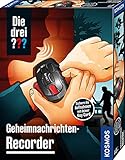 Die Drei ??? Geheimnachrichten-Recorder von KOSMOS, Aufnahmegerät mit Verschlüsselung für Botschaften, Geheimnisse, Beobachtungen, Detektiv Spielzeug Set für Kinder ab 8 Jahre, mit Armband