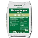 Beckmann Profi Rasendünger Starter 25 kg Rasenstarter Dünger mit viel Phosphat für ca. 700 m²