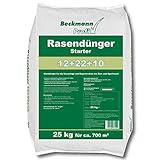 Beckmann Profi Rasendünger Starter 25 kg Rasenstarter Dünger mit viel Phosphat für ca. 700 m²