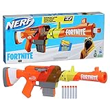 Nerf Fortnite HR Dart-Blaster, Ruff Wrap Design, 6-Dart Elite Clip, 6 Nerf Elite Darts, Rotierende Bolt Action, abnehmbarer Schaft