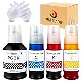 Nextpage GI-51 GI51 Tinte kompatibel für Canon GI-51 für Canon PIXMA G1520 G1530 G2520 G2560 G2570 G3520 G3560 G3570 G3571 G3572 G4570 (4 Packs, Schwarz Cyan Magenta Gelb)