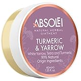 Absolei Hämorrhoiden Salbe, natürliche Kurkuma- und Schafgarbensalbe zur Linderung von Schmerzen, Schwellungen und Juckreiz, 40 ml