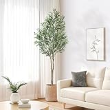 Oc'leaf Olivenbaum Künstlich - 180cm Künstliche Pflanzen Groß Olivenbaumpflanze, Künstlicher Olivenbaum im Topf, Olivenbaum Deko für Zuhause, Wohnzimmer, Schlafzimmer, Büro, Garten