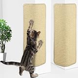 GBLAVM Kratzmatte Katze Sisal, Kratzbretter Katze 30x60cm,Kratzpappe für Katzen,Kratzbretter Katze,Kratzbretter Katze an Wand/Sofa/Bett,Kratzmöbel Schutzung,Cat Scratcher(1 Stück)