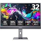 INNOCN 81.3 cm OLED 4K Monitor für Mac mini MacBook Air/Pro, 3840 x 2160 PC Computer Monitor, USB C, HDR 10, 99% DCI-P3, 99% sRGB, 1M:1, Neigung/Höhenverstellbarer Ständer, VESA montierbar