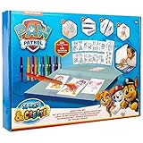 PAW PATROL - Sprühstift-Set Deluxe - Malstifte für Kinder - Malset mit Buntstiften und Malvorlagen