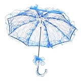 FOMIYES Hochzeits-spitzen-requisiten-regenschirm Deko Hübsche Regenschirme Für Damen Sonnenschirme Hochzeit Große Sonnenschirme Für Hochzeiten Festschirm Kostüm Regenschirm Blue Plastik