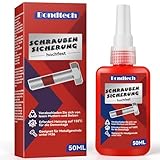 Schraubensicherung Hochfest 50ml, Rot Schraubenkleber für Metallgewinde, Muttern, Bolzen und Befestigungselemente, Anaerobic, hitzebeständig