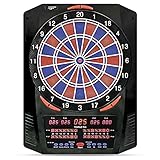 Carromco elektronisches Dartboard TOPAZ-901, schwarz, 2-Loch Abstand, Dartscheibe elektronisch, Dart Set bis 8 Spieler, 40 Spiele und 761 Varianten, Dart Spiel