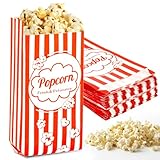 MAQIHAN Popcorn Tüten 100 stück - Popcorntüten Popcorn Tüten Klein 100 Stück Movie Night Filmabende Tüten Popcorn Maschinen Papiertüten Zubehör Popcornmaschine Papier Behälter Snacktüten