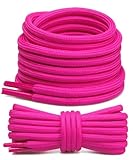 Stepace 2 Paar Premium Schnürsenkel runde reißfest Schuhbänder für Turnschuhe Laufschuhe Arbeitsschuhe Wanderschuhe und Trekkingschuhe, ca. 4,5 mm Durchmesser, 80 cm - 180 cm Länge Rosa 120