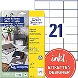 AVERY Zweckform 3481-10 Adressaufkleber (210 Klebeetiketten,...