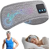 Schlafkopfhörer Bluetooth 5.2, New bee Kopfhörer Stirnband 26 Stunden Spielzeit Schlafmaske mit Kopfhörer HiFi-Stereo Stirnband Kopfhörer Bluetooth für Seitenschläfer, Training, Yoga, Reisen