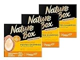 Nature Box festes Shampoo Nährpflege (85 g), festes Haarpflege-Shampoo mit Argan-Öl sorgt für intensive Pflege, recycelbare Verpackung, 3x 85 g